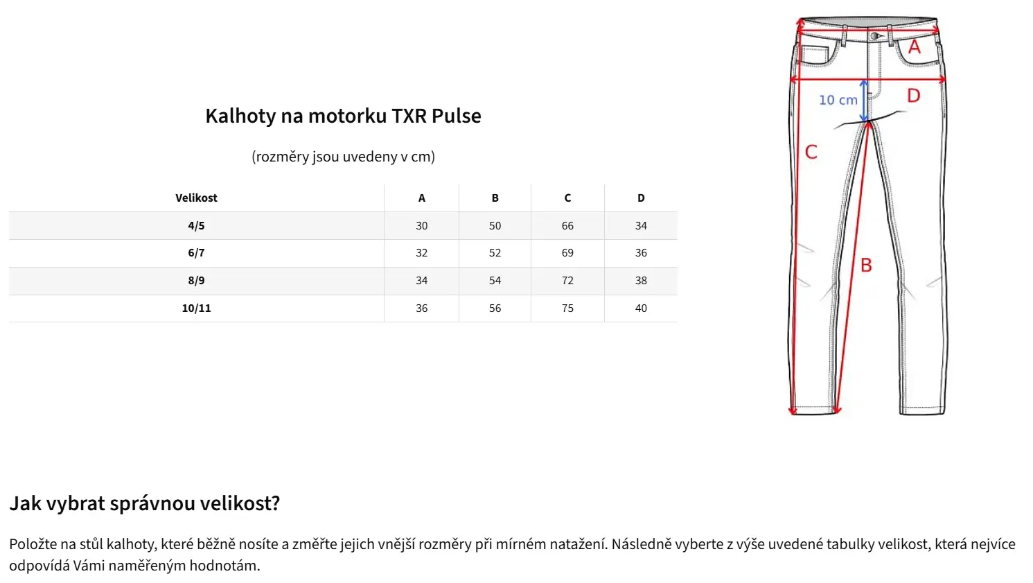 TXR Dětské motokrosové kalhoty Pulse černé 10-11